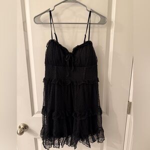 Wild Fable Black Textured Dress